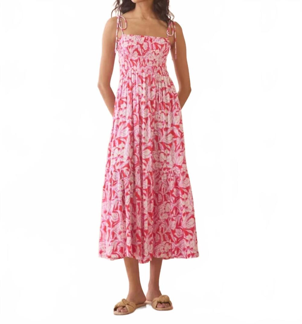 NEW OMIKA women's adley maxi dres in persimmon